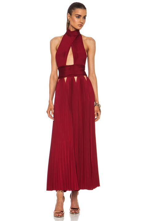 red givenchy dress|givenchy pleated dress.